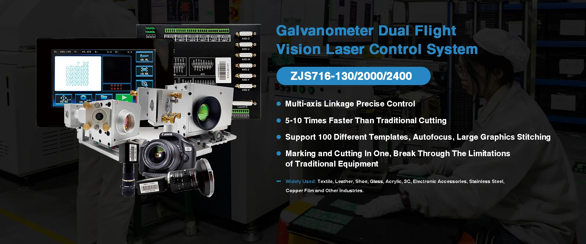 Sistem Kontrol Laser Visi Penerbangan Galvanometer China Galvanometer